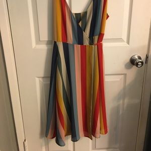 Colorful wrap dress